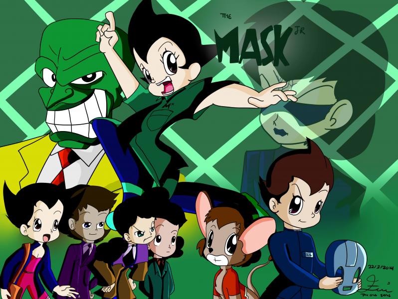 The Mask Jr Astro boy Fan art with the Mask by Jim Carrey.jpg